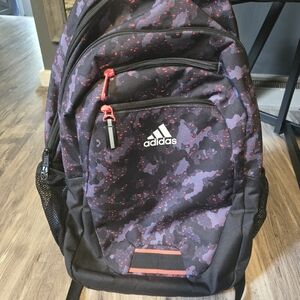 Adidas Black and Purple Kids Backpack